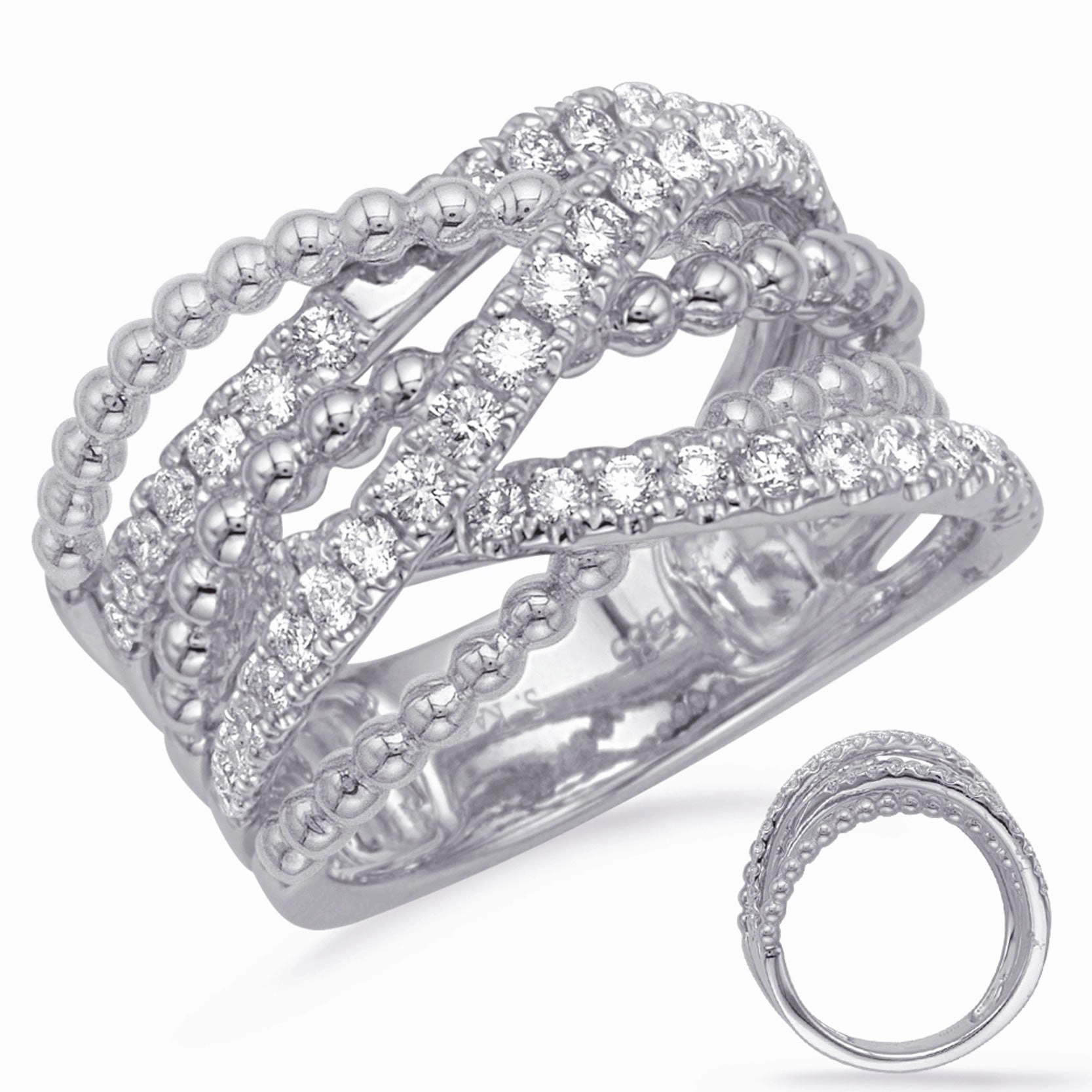 0.75 ctw. WHITE GOLD DIAMOND FASHION RING D4728WG