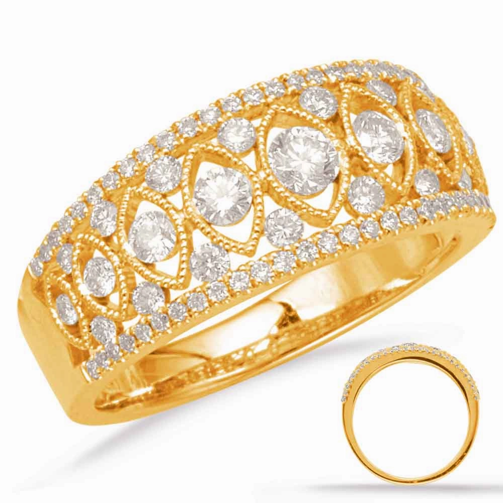 0.75 ctw. YELLOW GOLD DIAMOND FASHION RING D4644YG