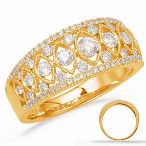 0.75 ctw. YELLOW GOLD DIAMOND FASHION RING D4644YG