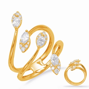 0.75 ctw. YELLOW GOLD DIAMOND FASHION RING D4668YG