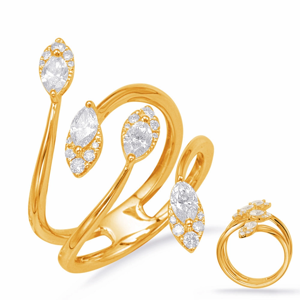 0.75 ctw. YELLOW GOLD DIAMOND FASHION RING D4668YG