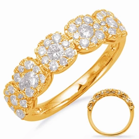 0.76 ctw. YELLOW GOLD DIAMOND FASHION RING D4658YG