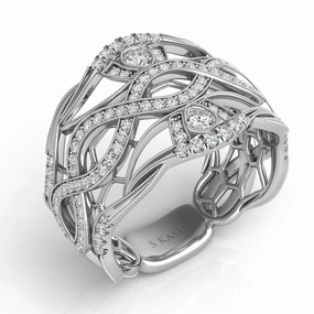 0.77 ctw. WHITE GOLD DIAMOND FASHION RING D4291WG