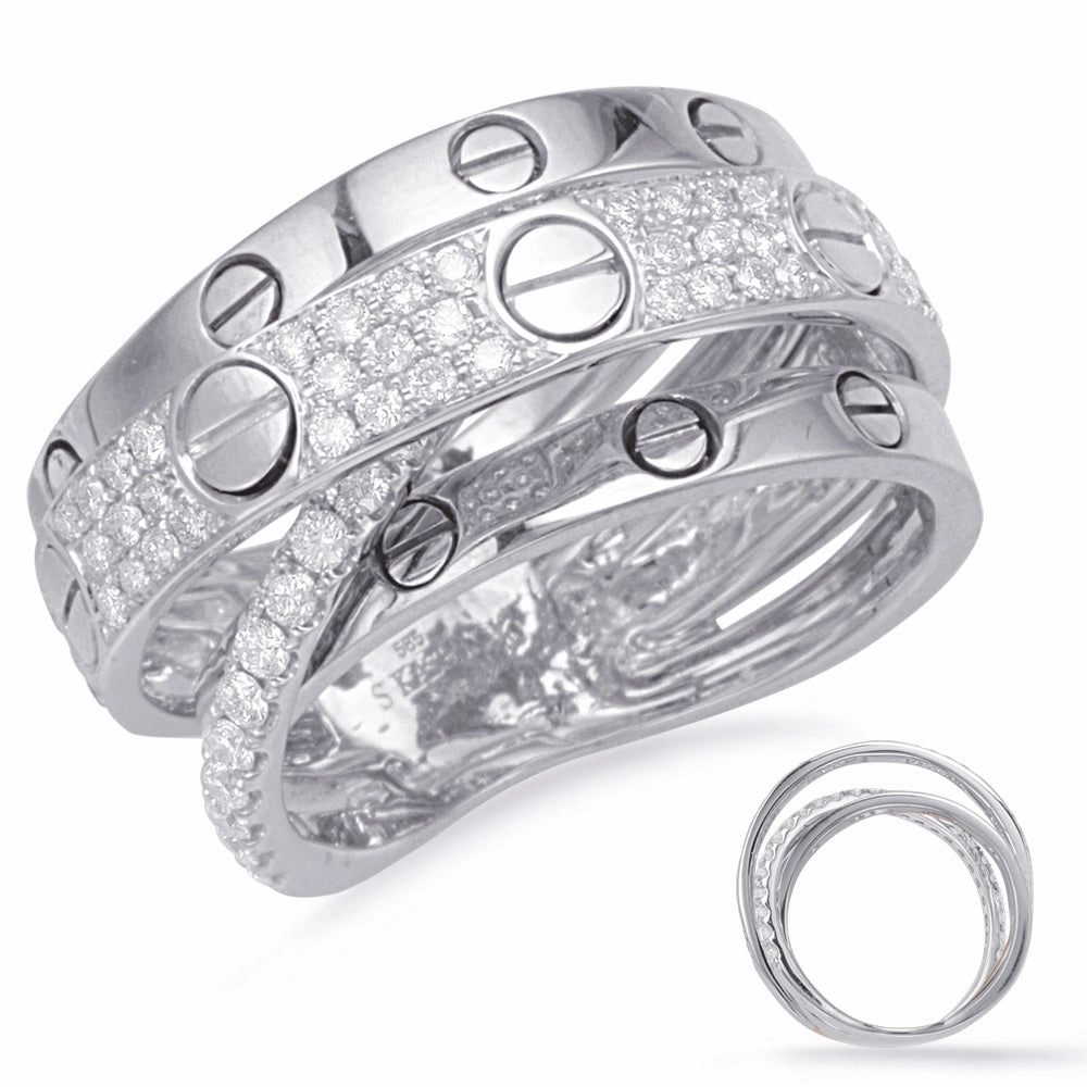 0.79 ctw. WHITE GOLD DIAMOND FASHION RING D4669WG