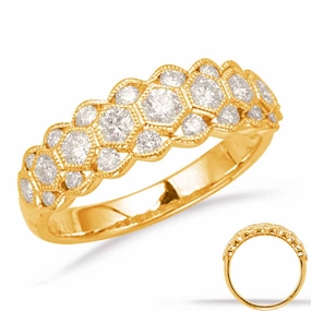0.79 ctw. YELLOW GOLD DIAMOND FASHION RING D4641YG