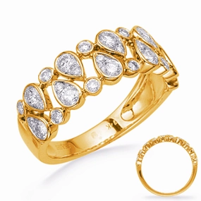0.80 ctw. YELLOW GOLD DIAMOND FASHION RING D4751YG