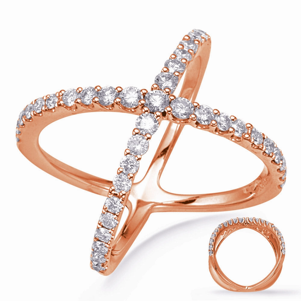 0.81 ctw. ROSE GOLD DIAMOND FASHION RING D4755RG