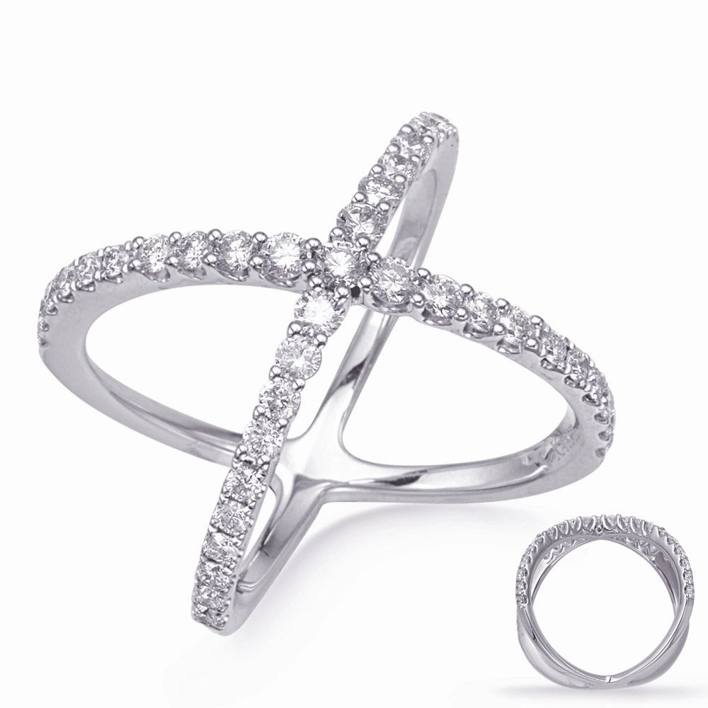 0.81 ctw. WHITE GOLD DIAMOND FASHION RING D4755WG