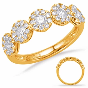 0.81 ctw. YELLLOW GOLD DIAMOND FASHION RING D4634YG