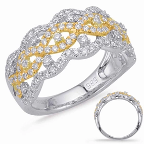 0.81 ctw. YELLOW & WHITE GOLD DIAMOND FASHION RING D4608YW