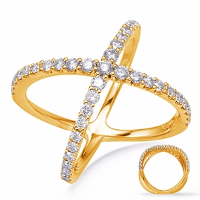 0.81 ctw. YELLOW GOLD DIAMOND FASHION RING D4755YG