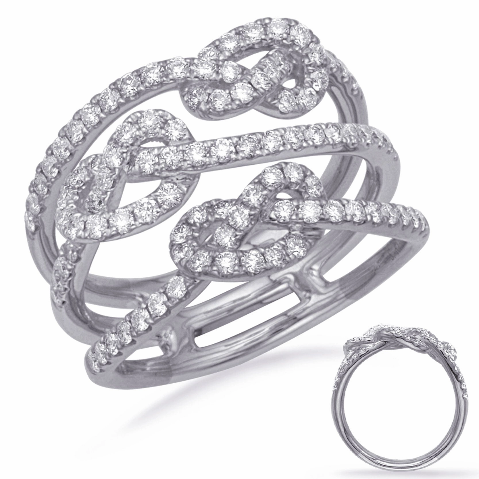 0.82 ctw. WHITE GOLD DIAMOND FASHION RING D4730WG