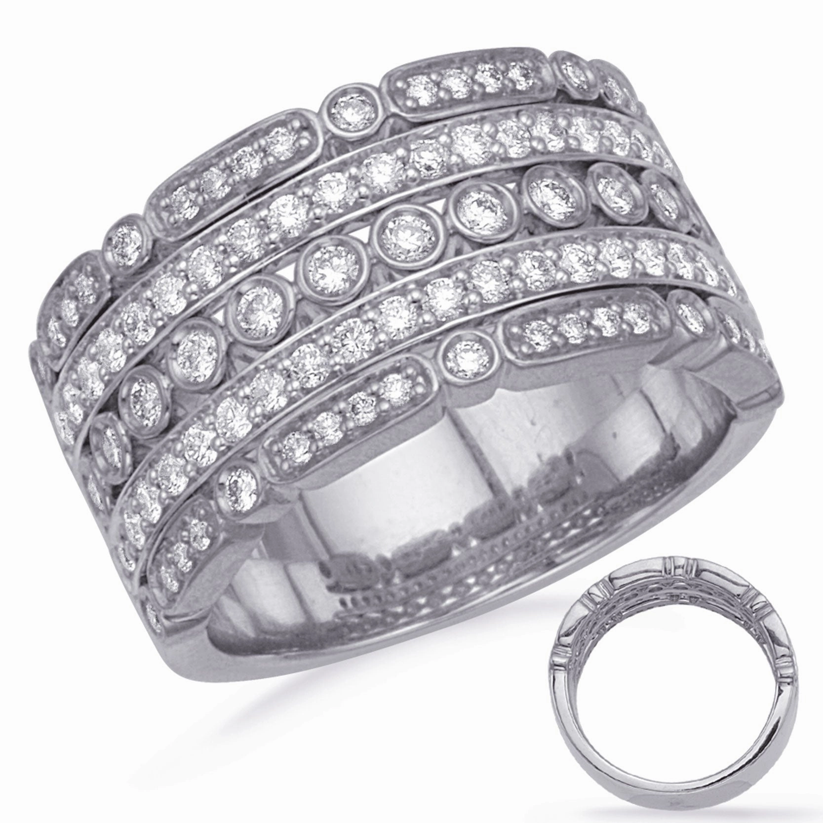 0.83 ctw. WHITE GOLD DIAMOND FASHION RING D4732WG