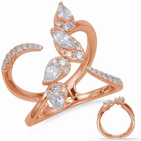 0.84 ctw. ROSE GOLD DIAMOND FASHION RING D4690RG