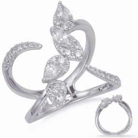 0.84 ctw. WHITE GOLD DIAMOND FASHION RING D4690WG