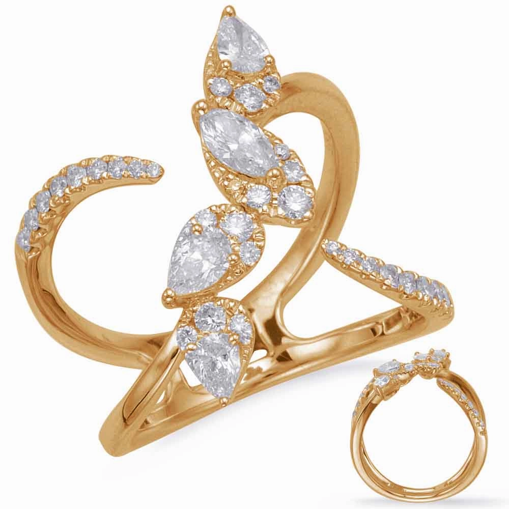 0.84 ctw. YELLOW GOLD DIAMOND FASHION RING D4690YG