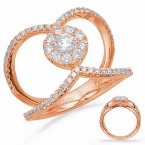 0.86 ctw. ROSE GOLD DIAMOND FASHION RING D4694RG