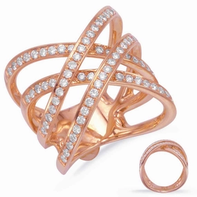 0.88 ctw. ROSE GOLD DIAMOND FASHION RING D4464RG
