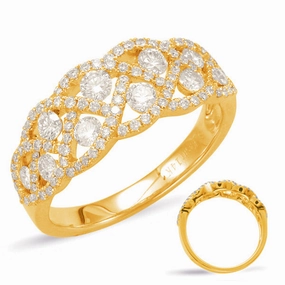 0.88 ctw. YELLOW GOLD DIAMOND FASHION RING D4443YG