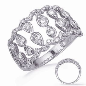0.89 ctw. WHITE GOLD DIAMOND FASHION RING D4750WG