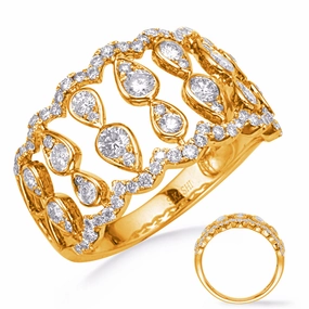 0.89 ctw. YELLOW GOLD DIAMOND FASHION RING D4750YG