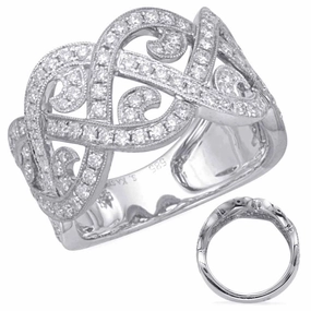 0.90 ctw. WHITE GOLD DIAMOND FASHION RING D4617WG