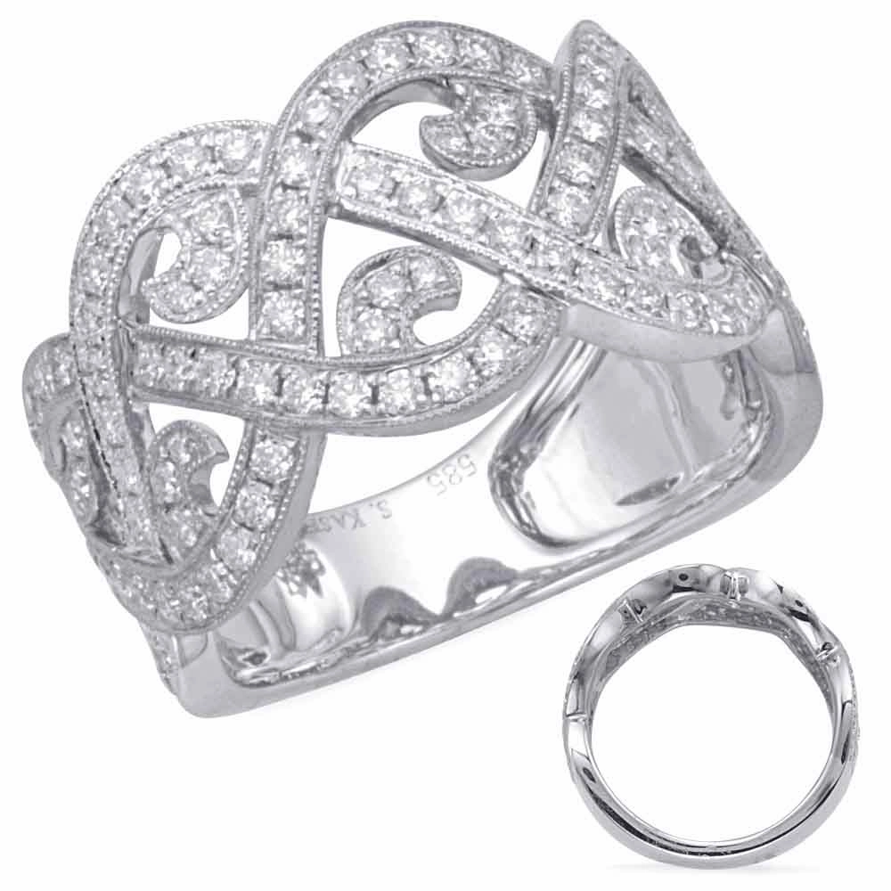 0.90 ctw. WHITE GOLD DIAMOND FASHION RING D4617WG