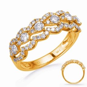 0.90 ctw. YELLOW GOLD DIAMOND FASHION RING D4748YG