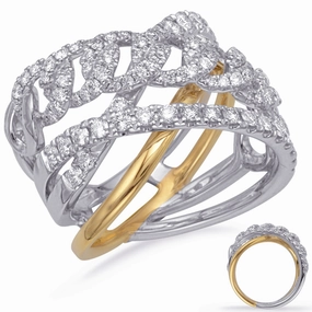 0.94 ctw. YELLOW & WHITE GOLD DIAMOND FASHION RING D4727YW