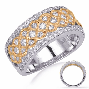 0.94 ctw. YELLOW & WHITE GOLD DIAMOND RING D4758YW