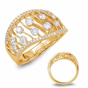 0.95 ctw. YELLOW GOLD DIAMOND FASHION RING D4441YG