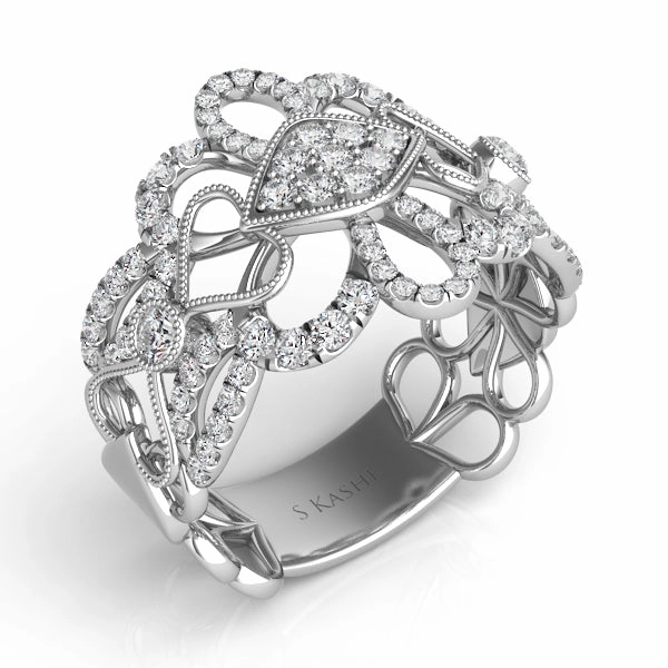 0.98 ctw. WHITE GOLD DIAMOND FASHION RING D4194WG