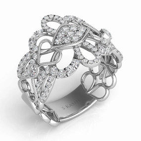 0.98 ctw. WHITE GOLD DIAMOND FASHION RING D4194WG
