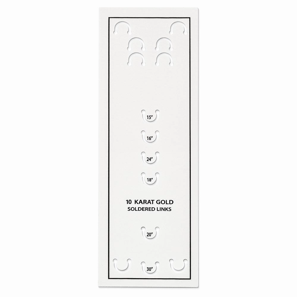 10k 1.35mm Carded Cable Rope Chain | 10K10RY