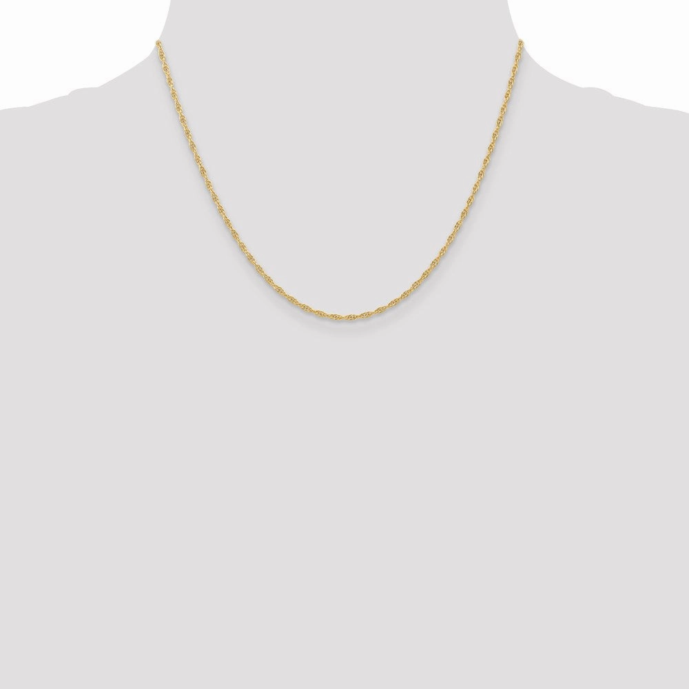 10k 1.55mm Carded Cable Rope Chain | 10K11RY