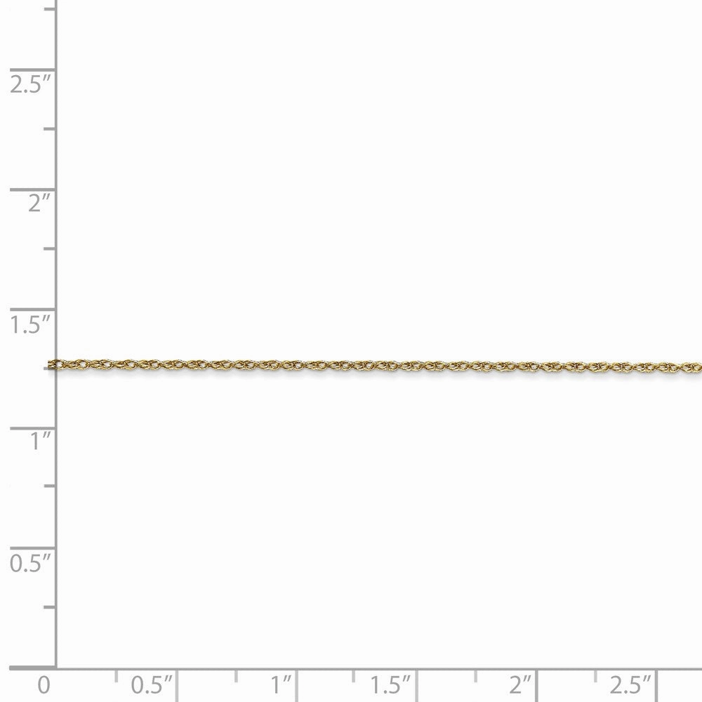 10k .7 mm Carded Cable Rope Chain | 10K7RY