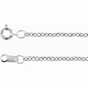10K White 1.5 mm Cable 16" Chain