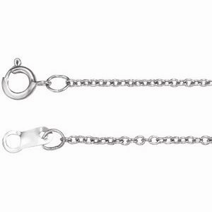 10K White 1 mm Cable 16" Chain