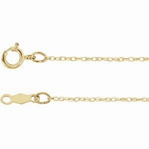 10K White .75 mm Rope 16" Chain