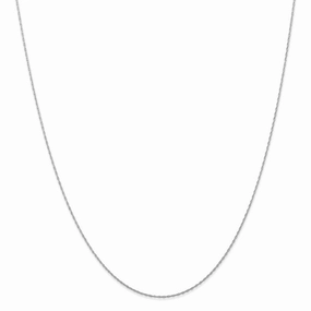 10k White Gold .5 mm Carded Cable Rope Chain | 10K5RW