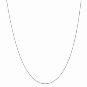 10k White Gold .5 mm Carded Curb Chain | 10K8CW