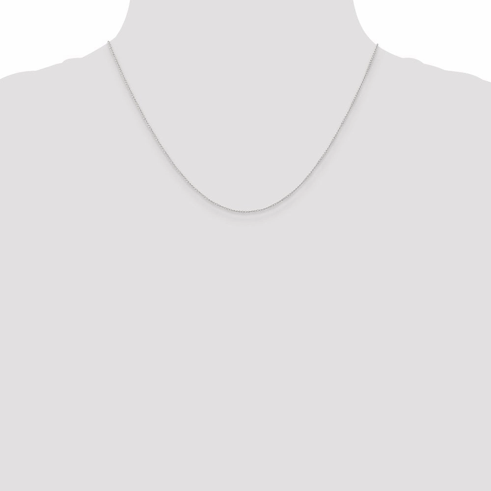 10k White Gold .5 mm Carded Curb Chain | 10K8CW