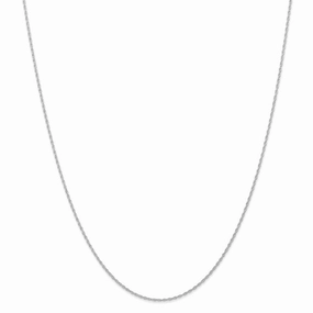 10k White Gold .95 mm Carded Cable Rope Chain | 10K8RW