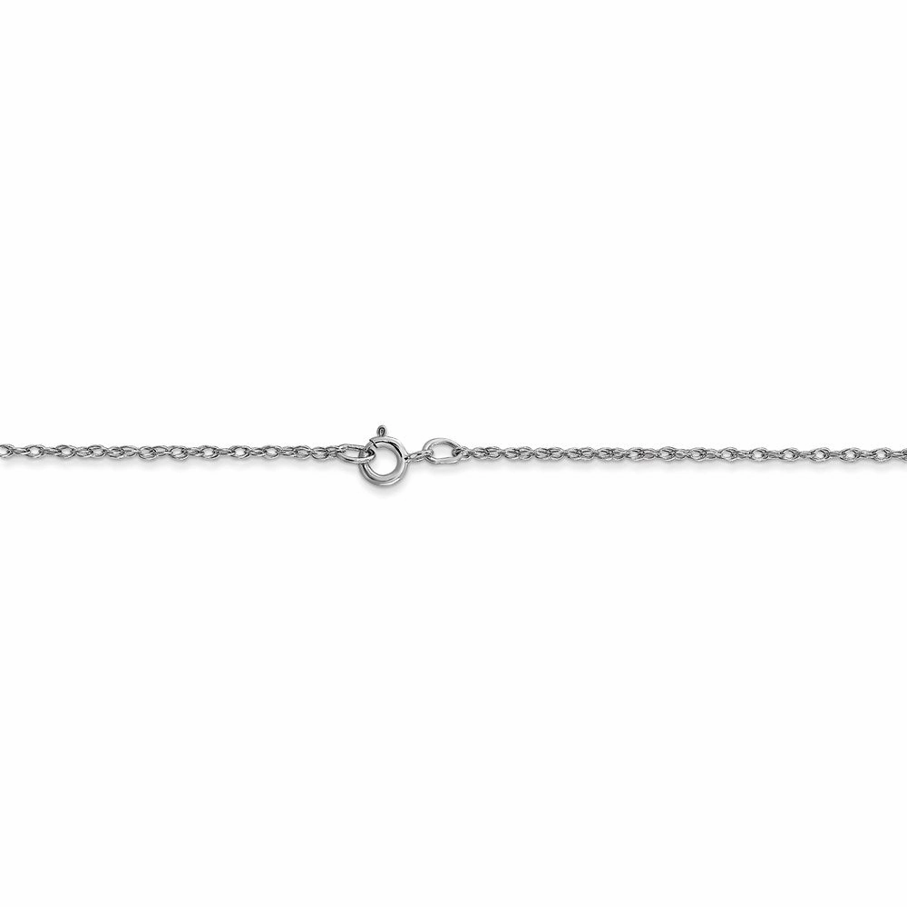 10k White Gold Carded Rhodium-plated 0.70mm Rope Chain | 10K7RW