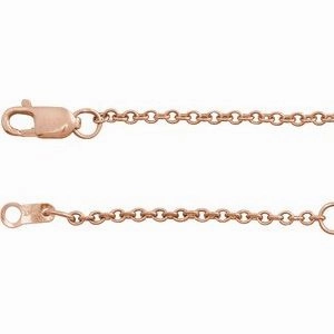 10K Yellow 1.5 mm Cable 16" Chain