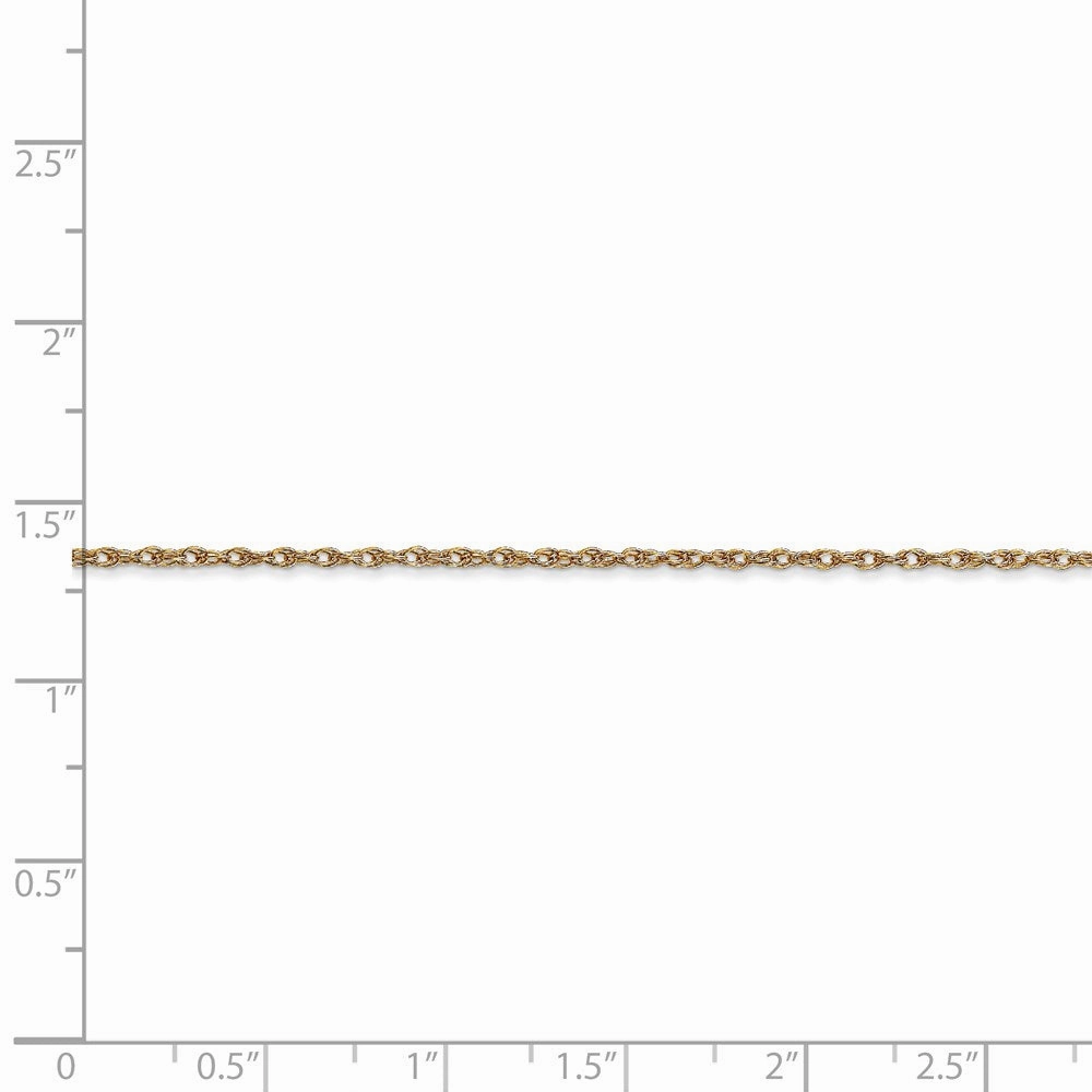 14K 1.15mm Carded Cable Rope Chain | 9RY