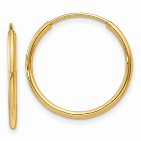 14k 1.25mm Endless Hoop Earring
