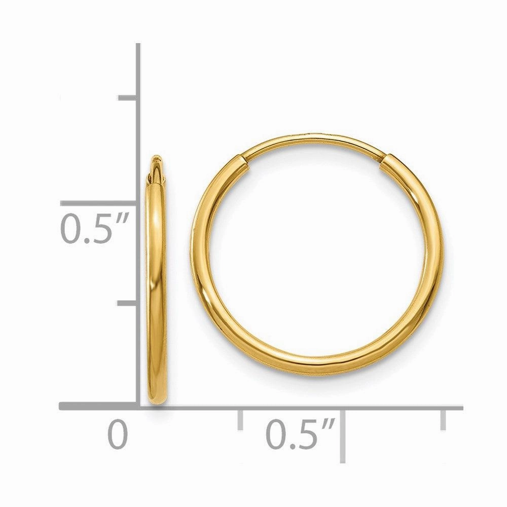 14k 1.25mm Endless Hoop Earring