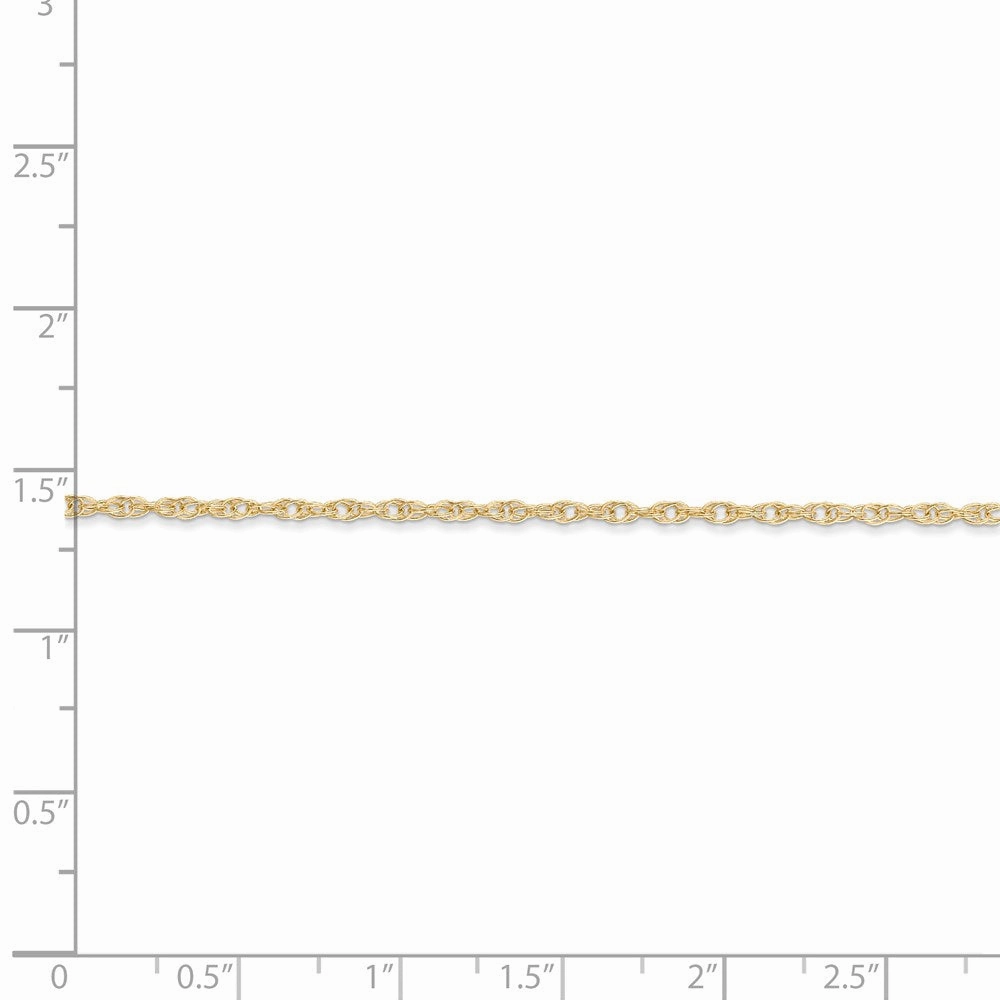 14K 1.35mm Carded Cable Rope Chain | 10RY