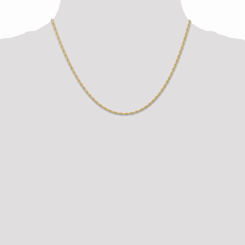 14K 1.55mm Carded Cable Rope Chain | 11RY